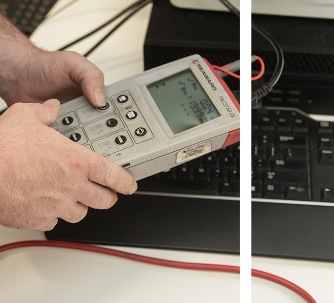 Portable appliance tester measuring